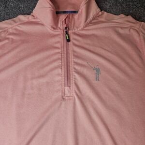 William Murray Mens Chip Shot Golf Quarter Zip Pullover Size Large Pink